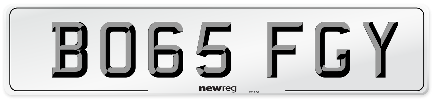 BO65 FGY Number Plate from New Reg